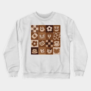 Сheckered teddy bear print Crewneck Sweatshirt